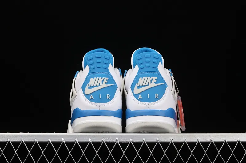 All categories Air Jordan Jordan series basketball shoes Air Jordan 4 pure original Air Jordan 4 Retro "Military Blue" AJ4 Joe 4 white blue 308497-105